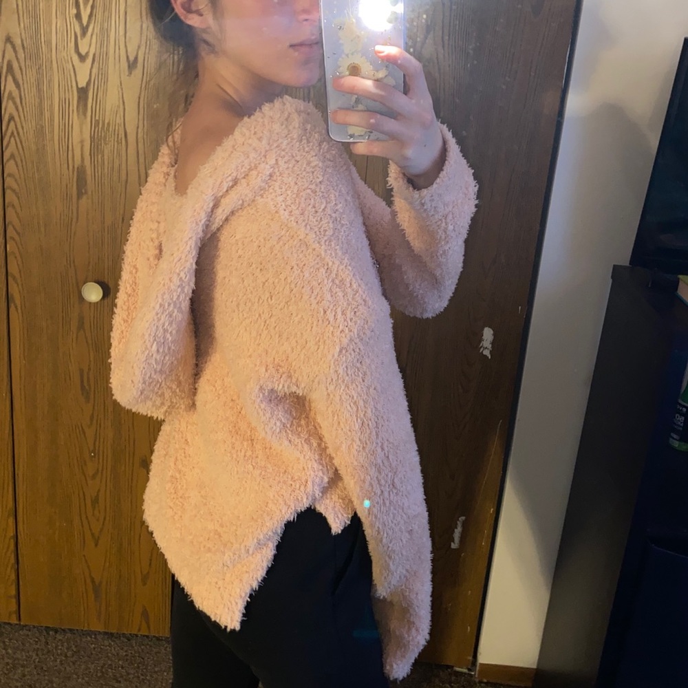 Pink fuzzy hoodie